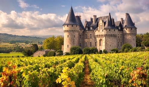 Loire Valley castle vineyard